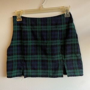 Green Plaid Skirt